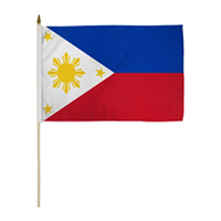 Philippines Miniature Economy Polyester Flag (12 in. x 18 in.)