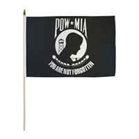 POW MIA Miniature Economy Polyester Flag (12 in. x 18 in.), MPOWM1218P