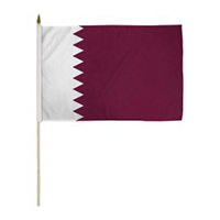 State of Qatar Miniature Economy Polyester Flag (12 in. x 18 in.), MQATA1218P