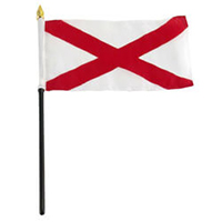 Alabama Miniature Economy Polyester Flag, MSAL1218P