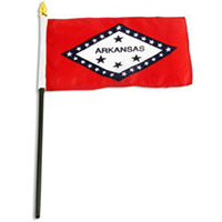 Arkansas Miniature Economy Polyester Flag (12 in. x 18 in.), MSAR1218P