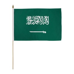 Saudi Arabia Miniature Economy Polyester Flag (12 in. x 18 in.), MSAUD1218P