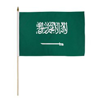 Saudi Arabia Miniature Economy Polyester Flag (12 in. x 18 in.), MSAUD1218P