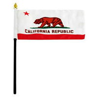 California Miniature Economy Polyester Flag (12 in. x 18 in.), MSCA1218P