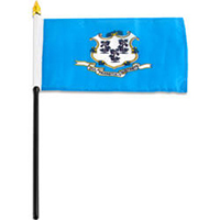 Connecticut Miniature Economy Polyester Flag (12 in. x 18 in.), MSCT1218P
