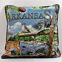 Arkansas Tapestry Throw Pillow, MSD3488WB2