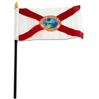 Florida Miniature Economy Polyester Flag (12 in. x 18 in.), MSFL1218P