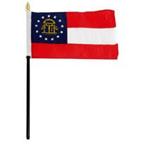 Georgia Miniature Economy Polyester Flag (12 in. x 18 in.), MSGA1218P