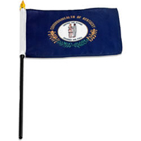 Kentucky Miniature Economy Polyester Flag (12 in. x 18 in.), MSKY1218P