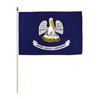 Louisiana Miniature Economy Polyester Flag (12 in. x 18 in.), MSLA1218P