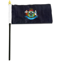 Maine Miniature Economy Polyester Flag (12 in. x 18 in.), MSME1218P