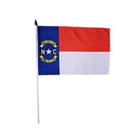 North Carolina Miniature Economy Polyester Flag (12 in. x 18 in.), MSNC1218P