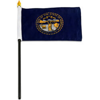 Nebraska Miniature Economy Polyester Flag (12 in. x 18 in.), MSNE1218P