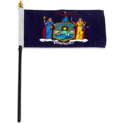 New York Miniature Economy Polyester Flag (12 in. x 18 in.), MSNY1218P