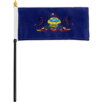 Pennsylvania Miniature Economy Polyester Flag (12 in. x 18 in.), MSPA1218P