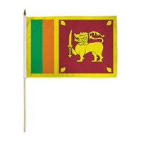 Socialist Democratic Republic of Sri Lanka Miniature Economy Polyester Flag (12 in. x 18 in.), MSRIL1218P