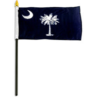 South Carolina Miniature Economy Polyester Flag (12 in. x 18 in.), MSSC1218P
