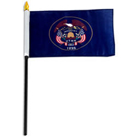 Historical Utah Miniature Economy Polyester Flag (12 in. x 18 in.), MHSUT1218P