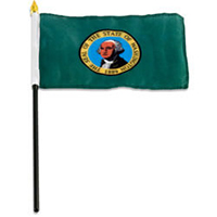 Washington Miniature Economy Polyester Flag (12 in. x 18 in.), MSWA1218P