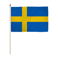 Sweden Miniature Economy Polyester Flag (12 in. x 18 in.), MSWED1218P