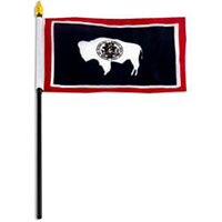 Wyoming Miniature Economy Polyester Flag (12 in. x 18 in.), MSWY1218P