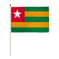 Togolese Republic Miniature Economy Polyester Flag (12 in. x 18 in.), MTOGO1218P