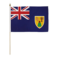 Turks & Caicos Miniature Economy Polyester Flag (12 in. x 18 in.), MTURKS1218P