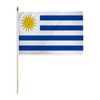 Eastern Republic of Uruguay Miniature Economy Polyester Flag (12 in. x 18 in.), MURUG1218P