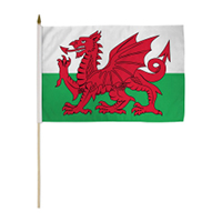 Wales Miniature Economy Polyester Flag (12 in. x 18 in.), MWALE1218P