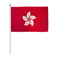 Xianggang (Hong Kong) Miniature Economy Polyester Flag (12 in. x 18 in.), MXIAN1218P