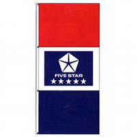 Five Star Blue Dealer Drape Flag, NABD237B5X