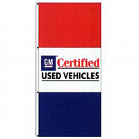 Double-Face GM Certified Used Vehicles Dealer Drape Flag, NABD237GM
