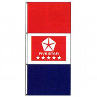 Five Star Red Dealer Drape Flag, NABD237R5X