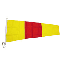 0 International Code Signal Pennants, Nylon Rope Metal