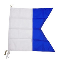 Nylon Rope Metal 'A' International Code Signal Flag