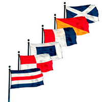 International Code Signal Flag Kit with Rope and Snaps