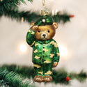 Army Bear Ornament, OWC12402