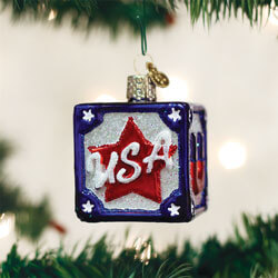 USA Block Ornament, OWC44080