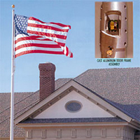 Ground Set Flagpoles with Internal Nylon ROPE Halyard System