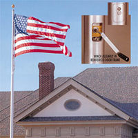 Ground Set Flagpoles with Internal Steel Cable Halyard System