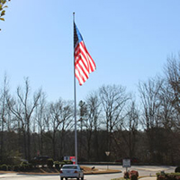 Heavy Duty Ground Set Flagpole with Single Revolving External Halyard