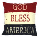 God Bless America Pillow, PARK42053P