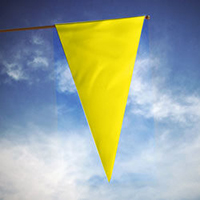 Daffodil Single Pennant with Pole Hem, PENN23DFPH