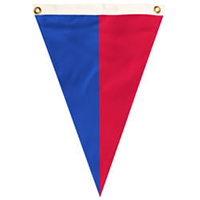 Red and Blue Single Pennant, PENNNT46RB