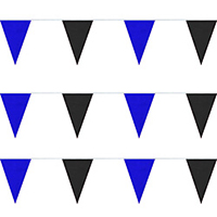 Blue & Black String Pennants, PENNS120BB