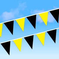 Yellow/Black String Pennants