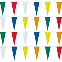 Assorted Colors String Icicle Pennants, PENNSCOL550