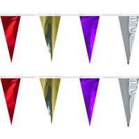 Purple Silver Red Gold String Pennants, PENNSCR618PSRGD