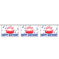 Happy Birthday String Pennants, PENNSHAP60DD