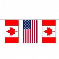 Canada & U.S. String Pennants